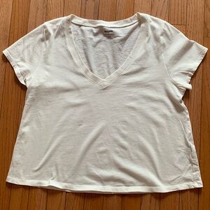 Madewell Softfade Cotton V-Neck Crop Tee